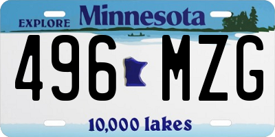 MN license plate 496MZG