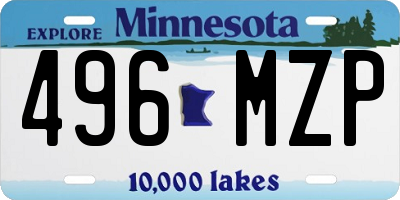 MN license plate 496MZP