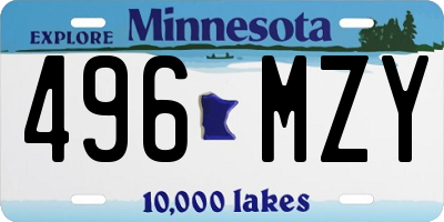MN license plate 496MZY