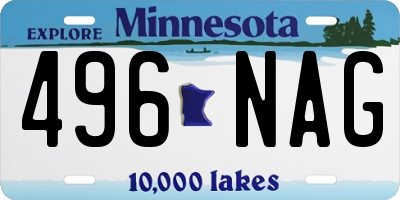 MN license plate 496NAG