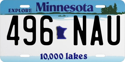 MN license plate 496NAU