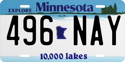 MN license plate 496NAY