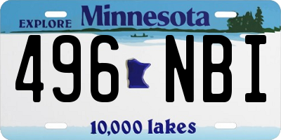 MN license plate 496NBI