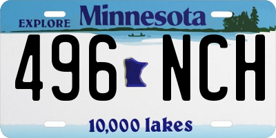 MN license plate 496NCH