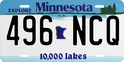MN license plate 496NCQ
