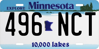MN license plate 496NCT