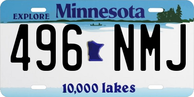 MN license plate 496NMJ