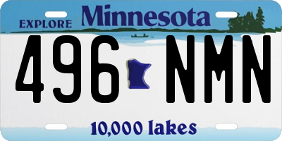 MN license plate 496NMN