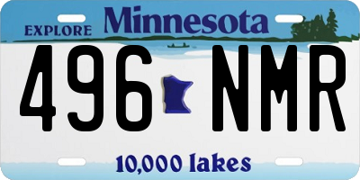 MN license plate 496NMR