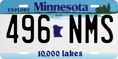 MN license plate 496NMS