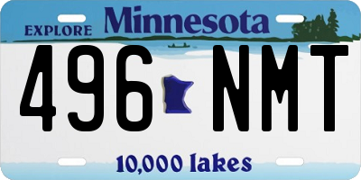 MN license plate 496NMT