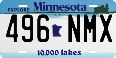 MN license plate 496NMX