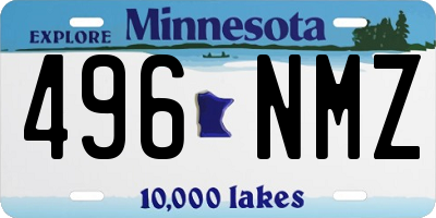 MN license plate 496NMZ