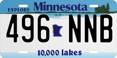 MN license plate 496NNB