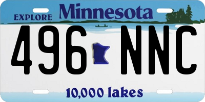 MN license plate 496NNC