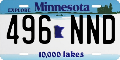 MN license plate 496NND