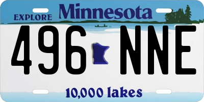 MN license plate 496NNE