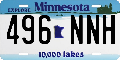 MN license plate 496NNH
