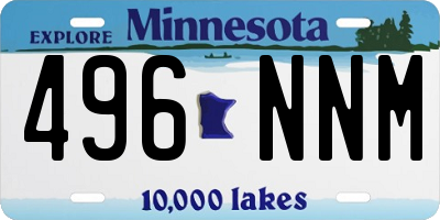 MN license plate 496NNM