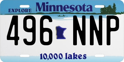 MN license plate 496NNP