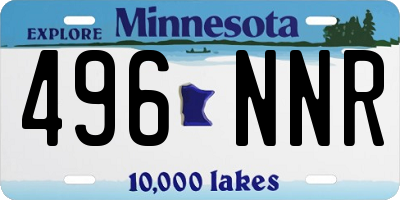 MN license plate 496NNR