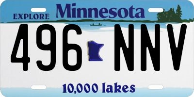 MN license plate 496NNV