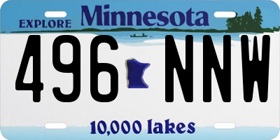 MN license plate 496NNW