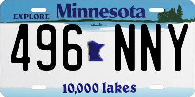 MN license plate 496NNY