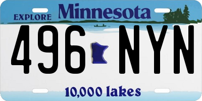 MN license plate 496NYN