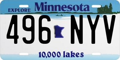 MN license plate 496NYV