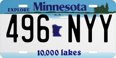 MN license plate 496NYY
