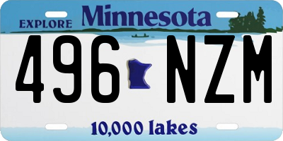 MN license plate 496NZM