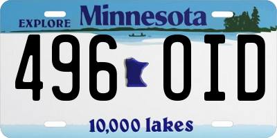 MN license plate 496OID
