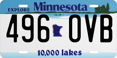 MN license plate 496OVB