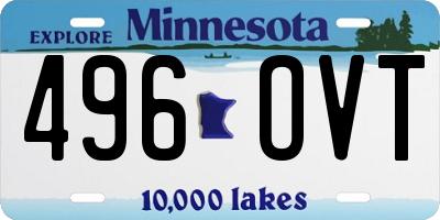 MN license plate 496OVT