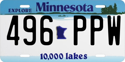MN license plate 496PPW