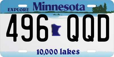 MN license plate 496QQD