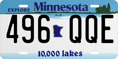 MN license plate 496QQE
