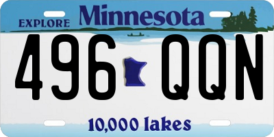 MN license plate 496QQN