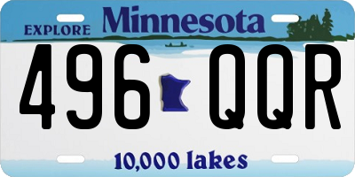 MN license plate 496QQR
