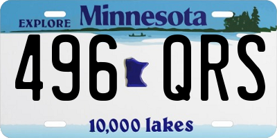 MN license plate 496QRS