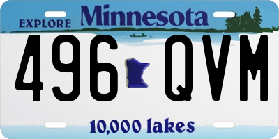 MN license plate 496QVM