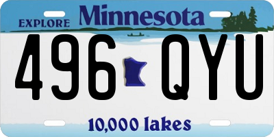 MN license plate 496QYU
