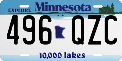 MN license plate 496QZC