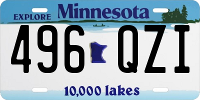 MN license plate 496QZI