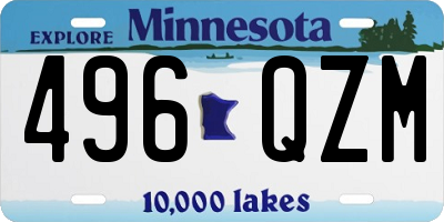 MN license plate 496QZM