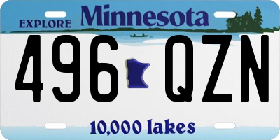 MN license plate 496QZN