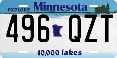 MN license plate 496QZT