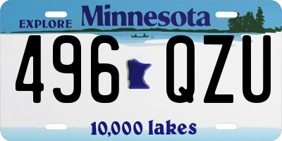 MN license plate 496QZU