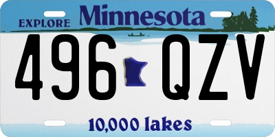 MN license plate 496QZV